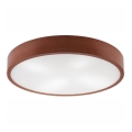 Plafonnier NATURAL 4xE27/60W/230V ø 57 cm pin/marron