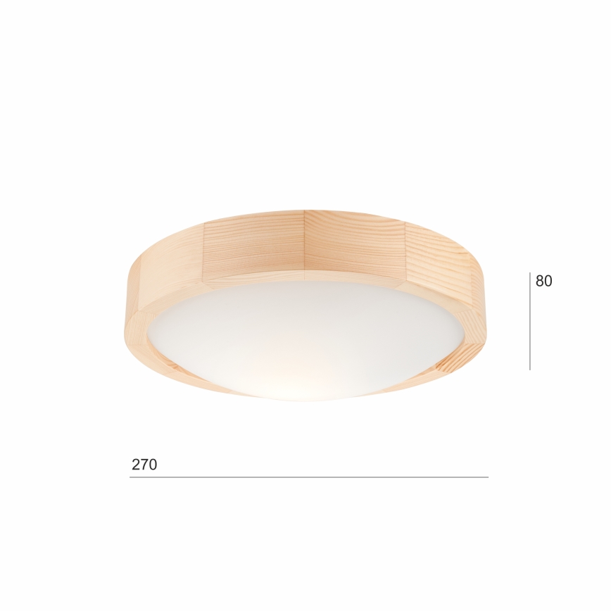 Plafonnier NATURAL SLIM 1xE27/60W/230V ø 27 cm pin
