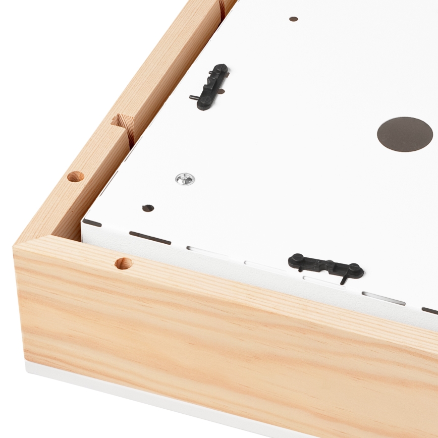 Plafonnier NATURAL SQUARE 2xE27/15W/230V 31x31 cm pin/blanc