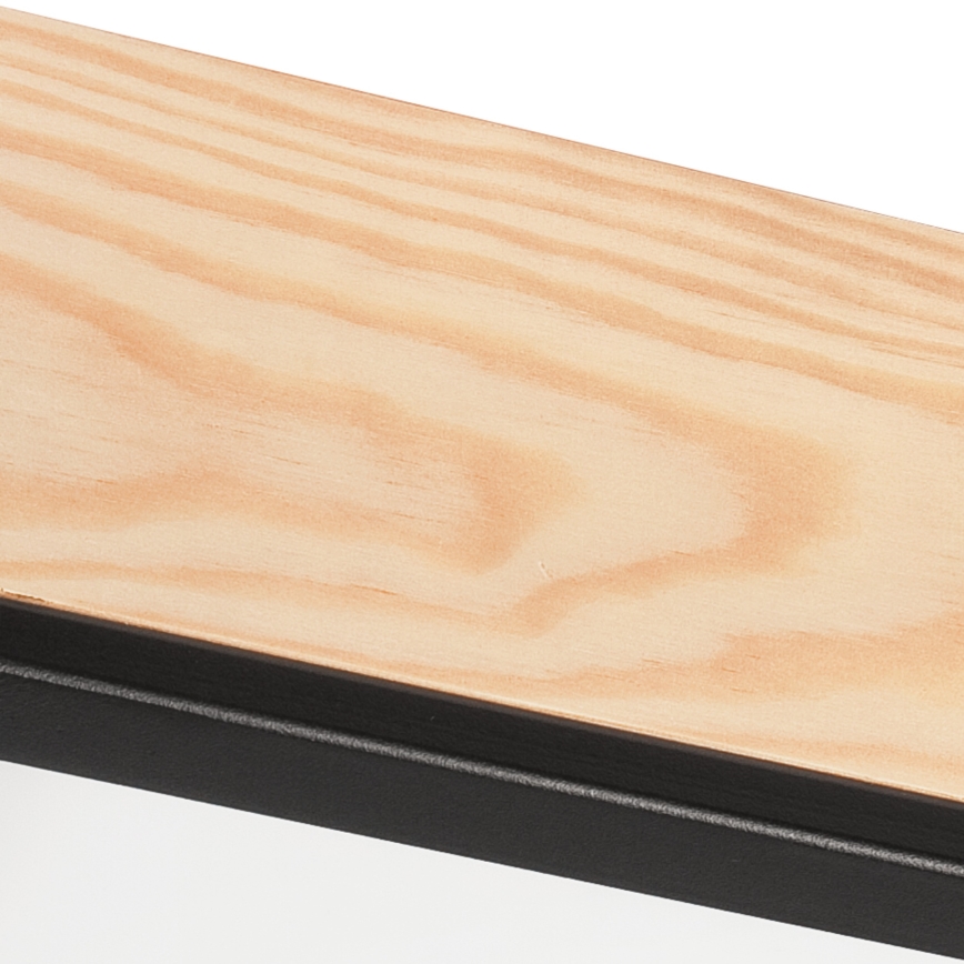 Plafonnier NATURAL SQUARE 2xE27/15W/230V 31x31 cm pin/noir