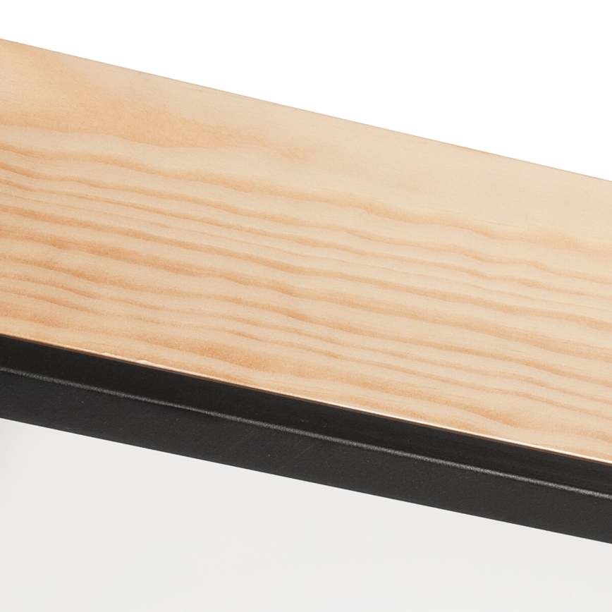 Plafonnier NATURAL SQUARE 4xE27/15W/230V 48x48 cm pin/noir