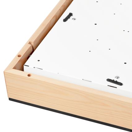 Plafonnier NATURAL SQUARE 4xE27/15W/230V 48x48 cm pin/noir
