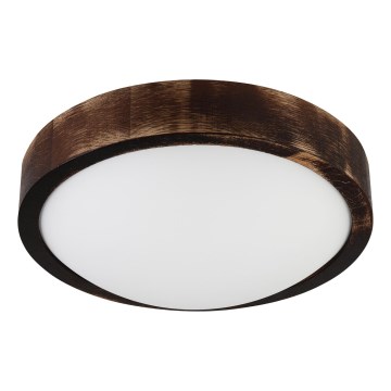 Plafonnier OAK SLIM 1xE27/15W/230V Ø 27 cm chêne/brun foncé