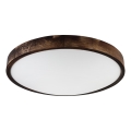 Plafonnier OAK SLIM 3xE27/15W/230V Ø 47 cm chêne/brun foncé