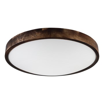 Plafonnier OAK SLIM 3xE27/15W/230V Ø 47 cm chêne/brun foncé