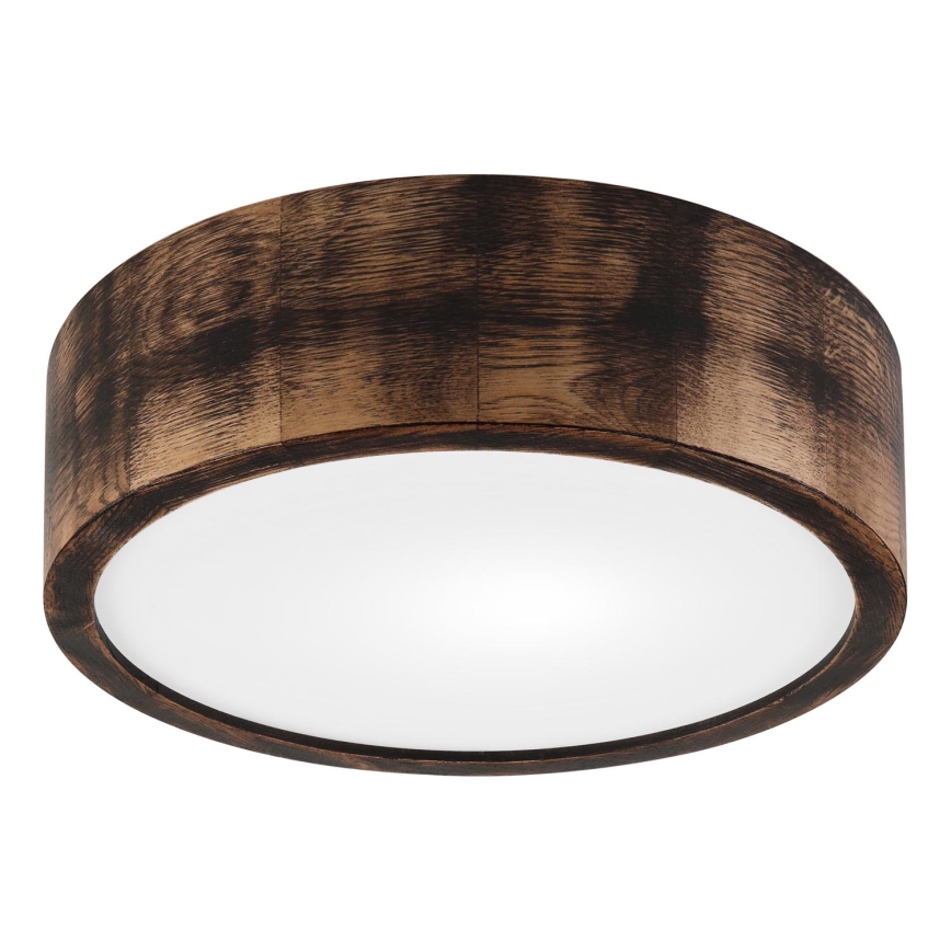 Plafonnier OAK SMOKY 1xE27/15W/230V ø 27,5 cm chêne/marron foncé