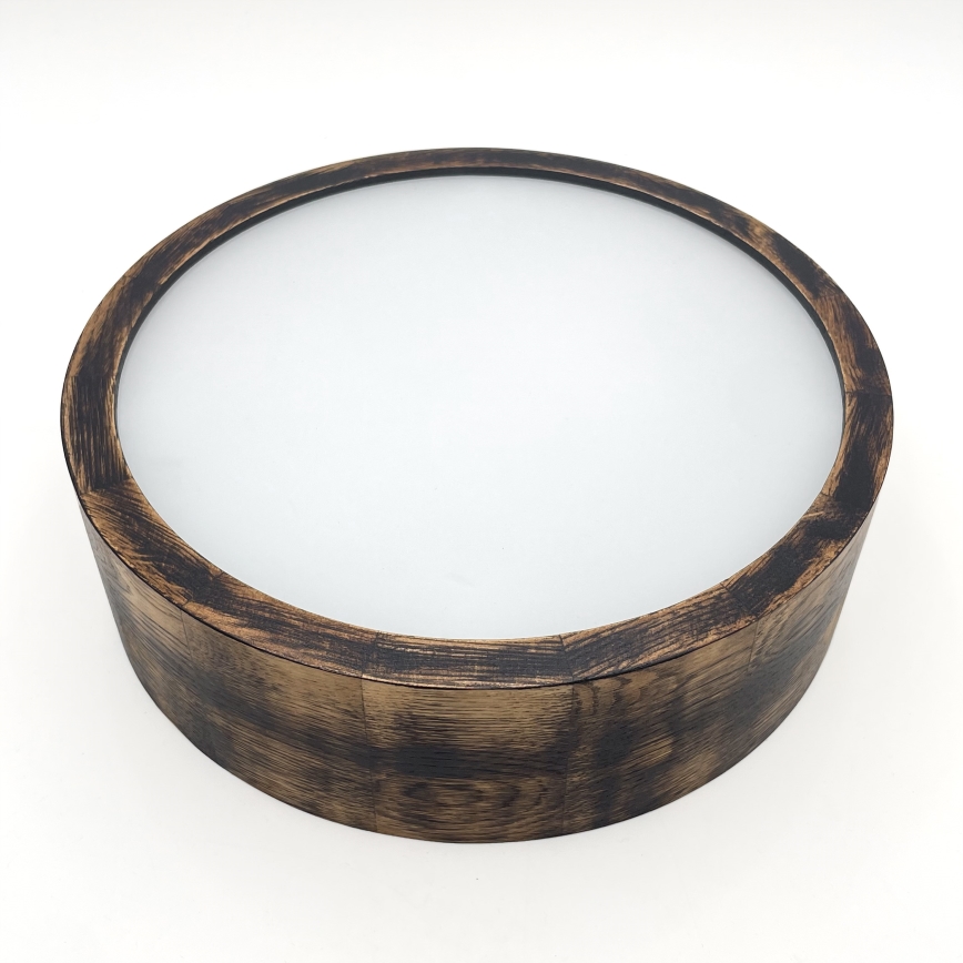 Plafonnier OAK SMOKY 1xE27/15W/230V ø 27,5 cm chêne/marron foncé