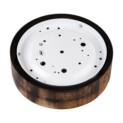 Plafonnier OAK SMOKY 1xE27/15W/230V ø 27,5 cm chêne/marron foncé