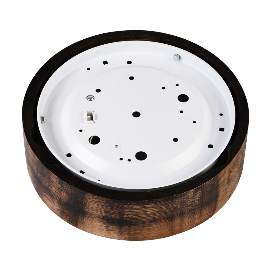 Plafonnier OAK SMOKY 1xE27/15W/230V ø 27,5 cm chêne/marron foncé