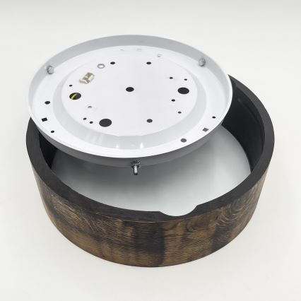 Plafonnier OAK SMOKY 1xE27/15W/230V ø 27,5 cm chêne/marron foncé
