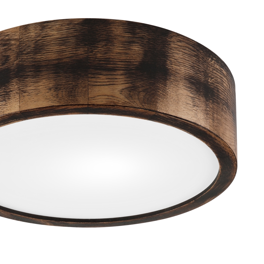 Plafonnier OAK SMOKY 1xE27/15W/230V ø 27,5 cm chêne/marron foncé