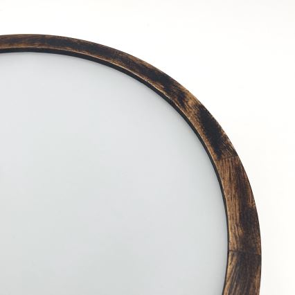 Plafonnier OAK SMOKY 1xE27/15W/230V ø 27,5 cm chêne/marron foncé