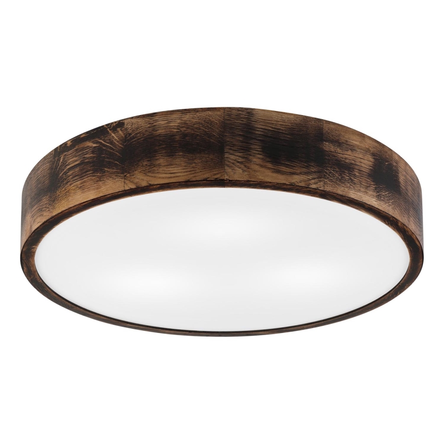 Plafonnier OAK SMOKY 3xE27/15W/230V ø 47,5 cm chêne/marron foncé