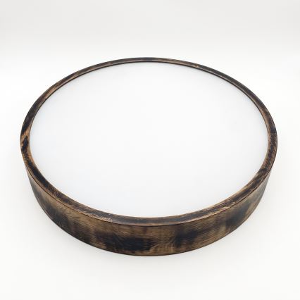 Plafonnier OAK SMOKY 3xE27/15W/230V ø 47,5 cm chêne/marron foncé