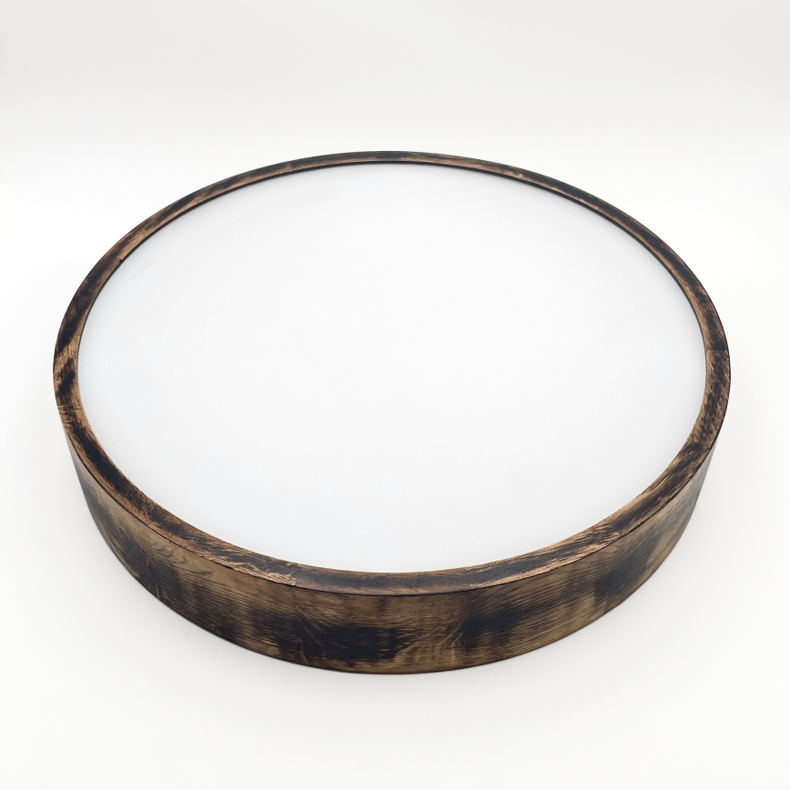 Plafonnier OAK SMOKY 3xE27/15W/230V ø 47,5 cm chêne/marron foncé