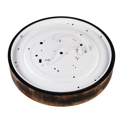 Plafonnier OAK SMOKY 3xE27/15W/230V ø 47,5 cm chêne/marron foncé