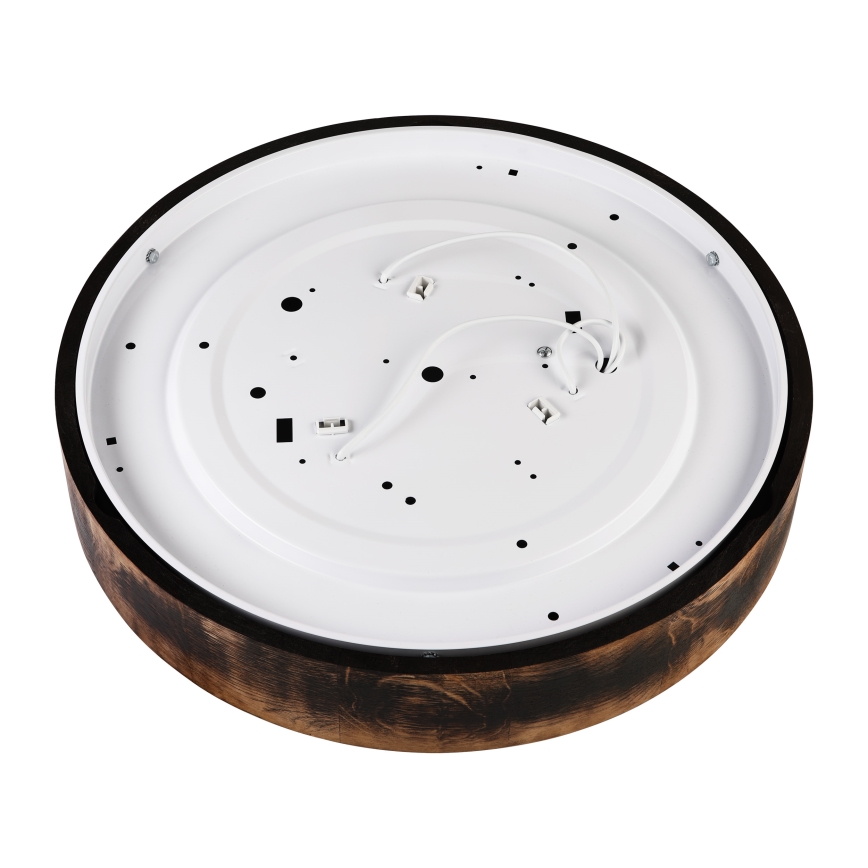 Plafonnier OAK SMOKY 3xE27/15W/230V ø 47,5 cm chêne/marron foncé