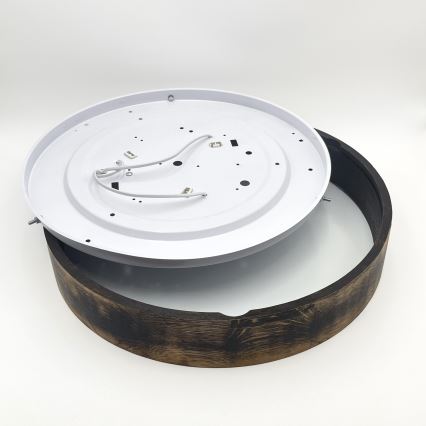 Plafonnier OAK SMOKY 3xE27/15W/230V ø 47,5 cm chêne/marron foncé