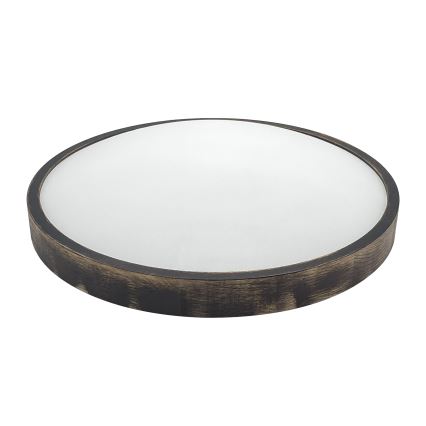 Plafonnier OAK SMOKY SLIM 3xE27/15W/230V Ø 47 cm chêne/brun foncé