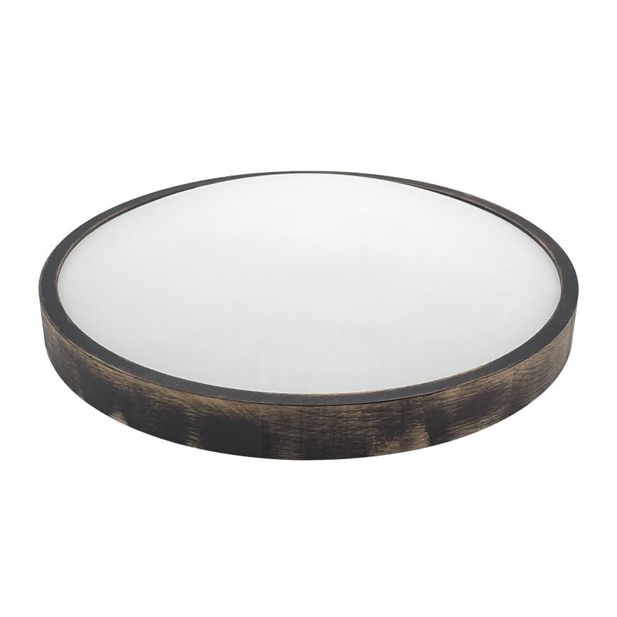 Plafonnier OAK SMOKY SLIM 3xE27/15W/230V Ø 47 cm chêne/brun foncé