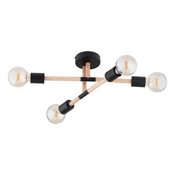 Plafonnier OTELLO 4xE27/15W/230V noir/beige