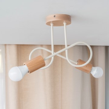 Plafonnier OXFORD 2xE27/15W/230V pin/crème