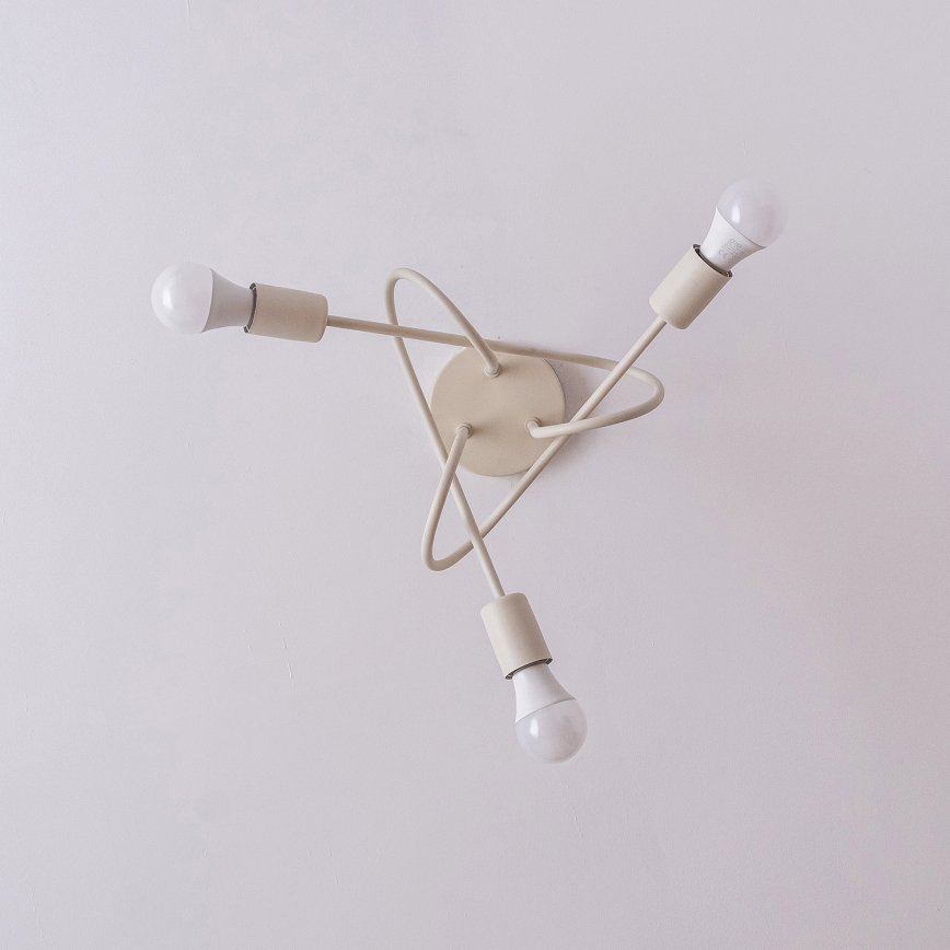 Plafonnier OXFORD 3xE27/15W/230V crème