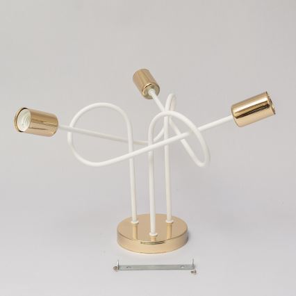 Plafonnier OXFORD 3xE27/15W/230V doré/blanc