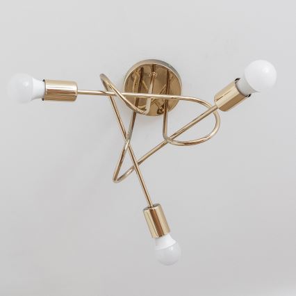 Plafonnier OXFORD 3xE27/15W/230V doré