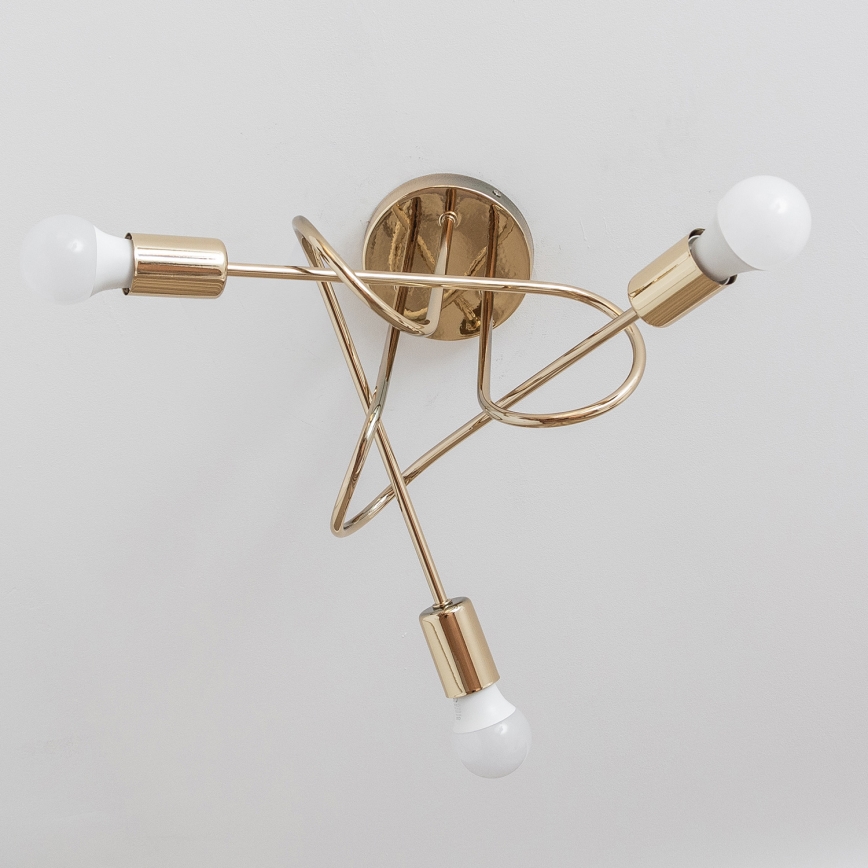 Plafonnier OXFORD 3xE27/15W/230V doré