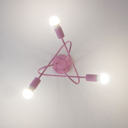 Plafonnier OXFORD 3xE27/15W/230V rose