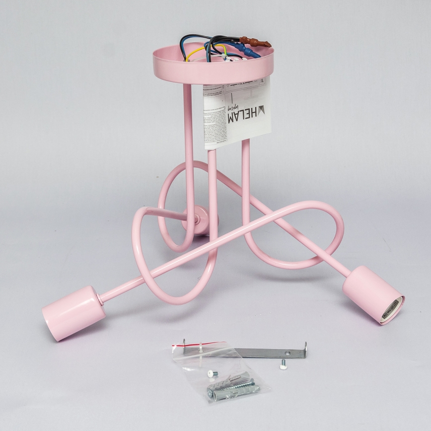 Plafonnier OXFORD 3xE27/15W/230V rose