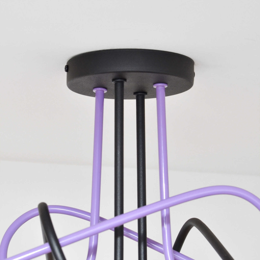 Plafonnier OXFORD 4xE27/15W/230V noir/violet