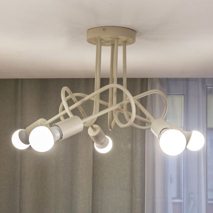 Plafonnier OXFORD 5xE27/15W/230V crème