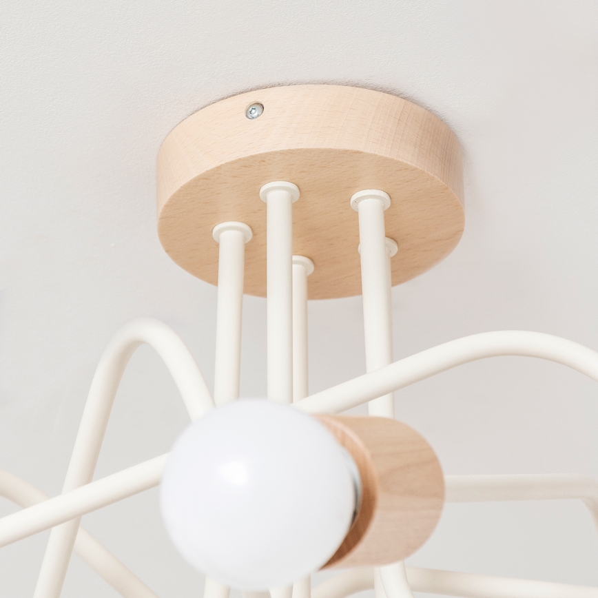 Plafonnier OXFORD 5xE27/15W/230V pin/crème