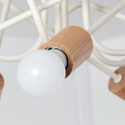 Plafonnier OXFORD 5xE27/15W/230V pin/crème