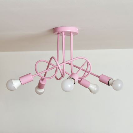 Plafonnier OXFORD 5xE27/15W/230V, rose