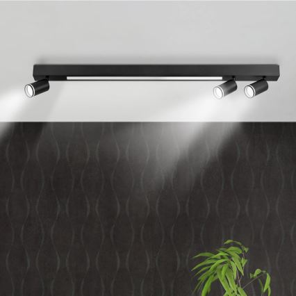 Plafonnier PARIS LED/24W/230V + 3xGU10/10W noir