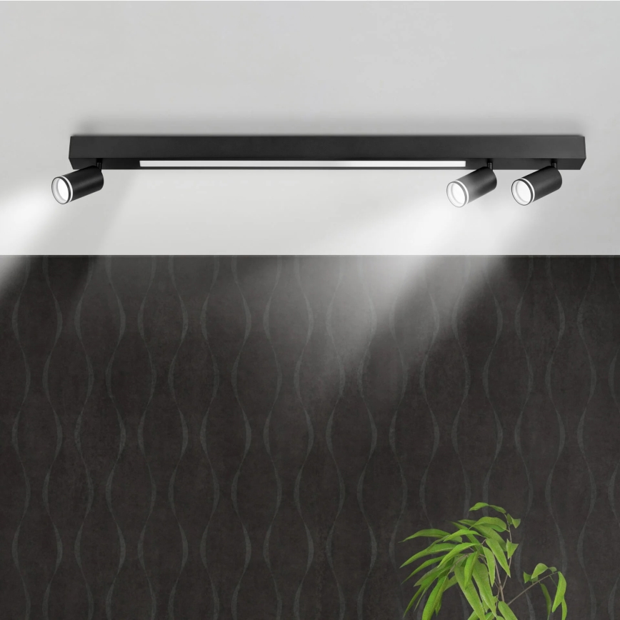 Plafonnier PARIS LED/24W/230V + 3xGU10/10W noir