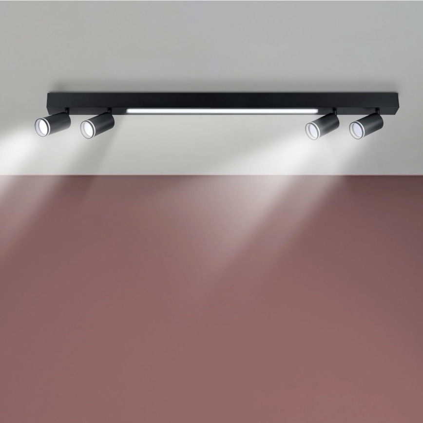 Plafonnier PARIS LED/24W/230V + 4xGU10/10W noir