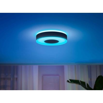 Philips - Plafonnier LED RGB dimmable Hue INFUSE LED/33,5W/230V 2000-6500K Ø 381 mm noir