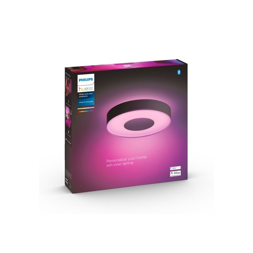 Philips - Plafonnier LED RGB dimmable Hue INFUSE LED/33,5W/230V 2000-6500K Ø 381 mm noir