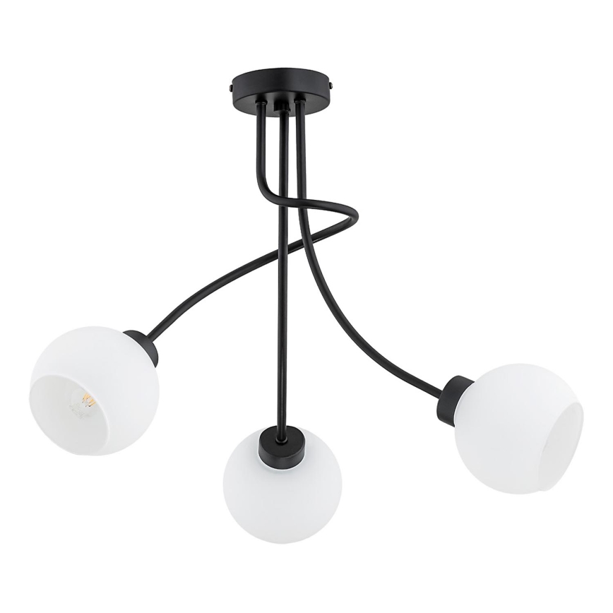 Plafonnier PLENA 3xE27/15W/230V noir