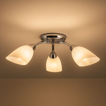 Plafonnier PORTOS 3xE14/10W/230V chrome brillant