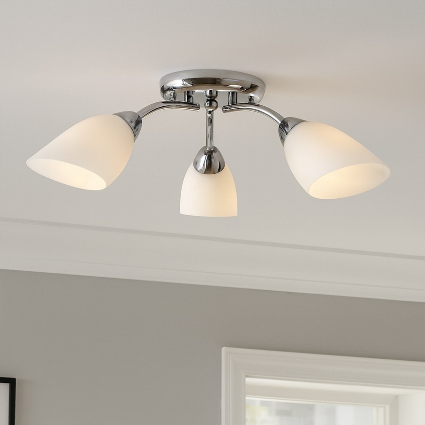 Plafonnier PORTOS 3xE14/10W/230V chrome brillant