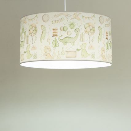 Plafonnier pour chambre d'enfant KIDS ROOM 1 x E27 / 60 W / 230 V, Ø 40 cm, motif dinosaure