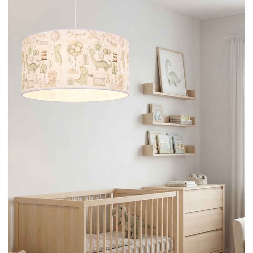 Plafonnier pour chambre d'enfant KIDS ROOM 1 x E27 / 60 W / 230 V, Ø 40 cm, motif dinosaure