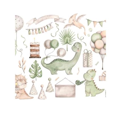 Plafonnier pour chambre d'enfant KIDS ROOM 1 x E27 / 60 W / 230 V, Ø 40 cm, motif dinosaure