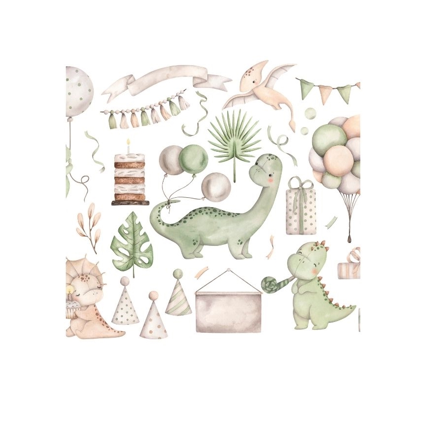 Plafonnier pour chambre d'enfant KIDS ROOM 1 x E27 / 60 W / 230 V, Ø 40 cm, motif dinosaure