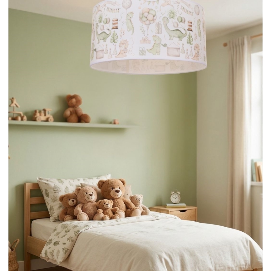 Plafonnier pour chambre d'enfant KIDS ROOM 1xE27/60W/230V Ø 40 cm motif dinosaure